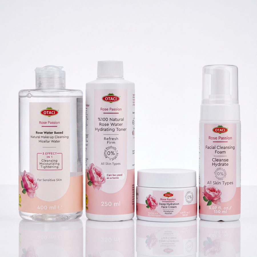 OTACI Gift Pack - Essential Skincare Set | Rose Water 4-Step Set