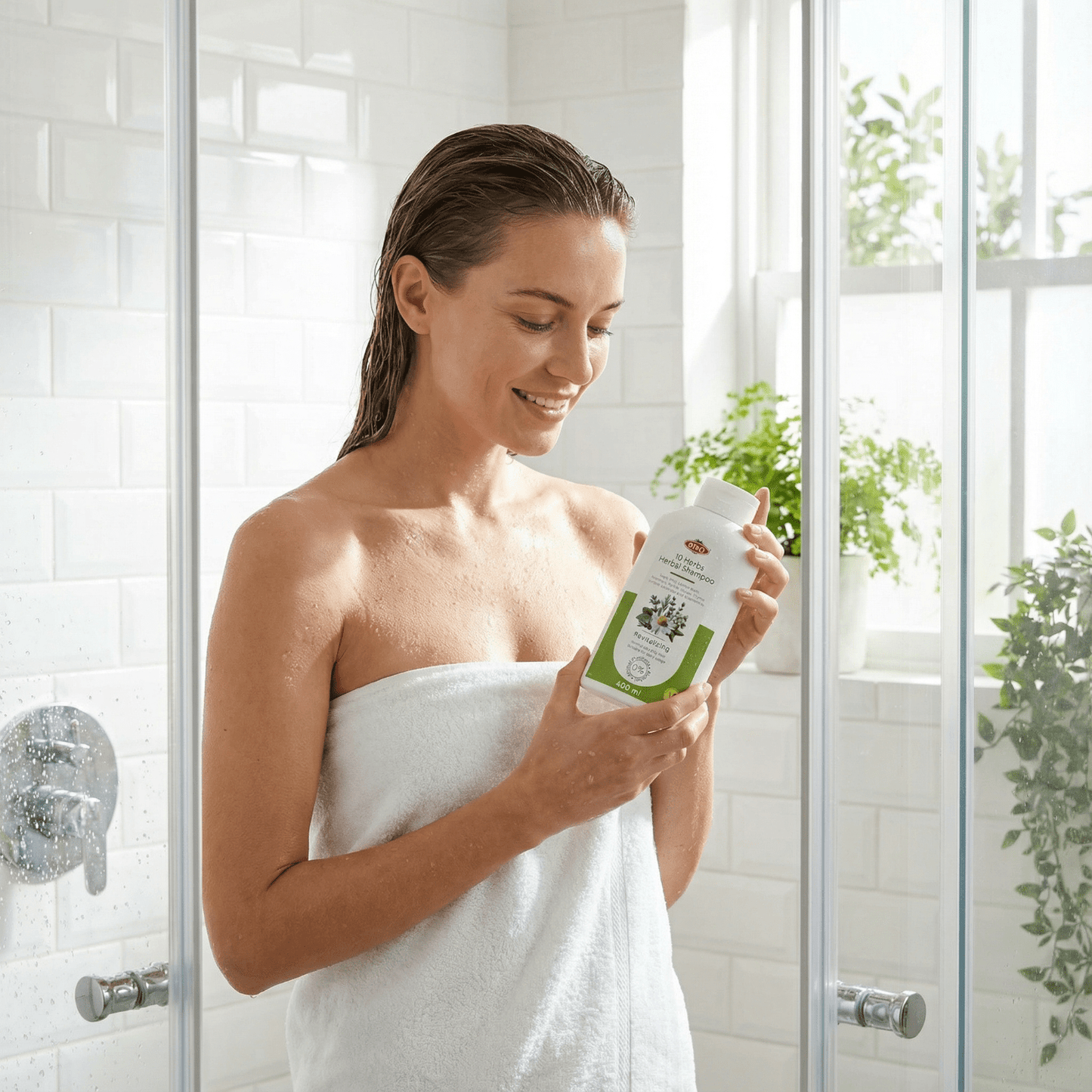 Otaci 10 Herbs Brightening Shampoo | Enhance Shine & Cleanse | Silicon - Free, Paraben - Free | Sage, Lavender, Chamomile | 400ml - Klearus