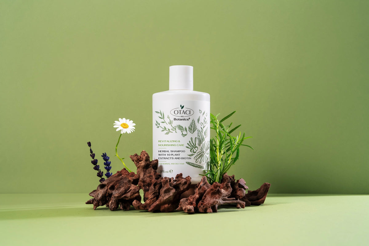 OTACI Botanics+ Revitalizing & Nourishing Shampoo with 10 Plant Extracts & Biotin - 375 mL - Klearus