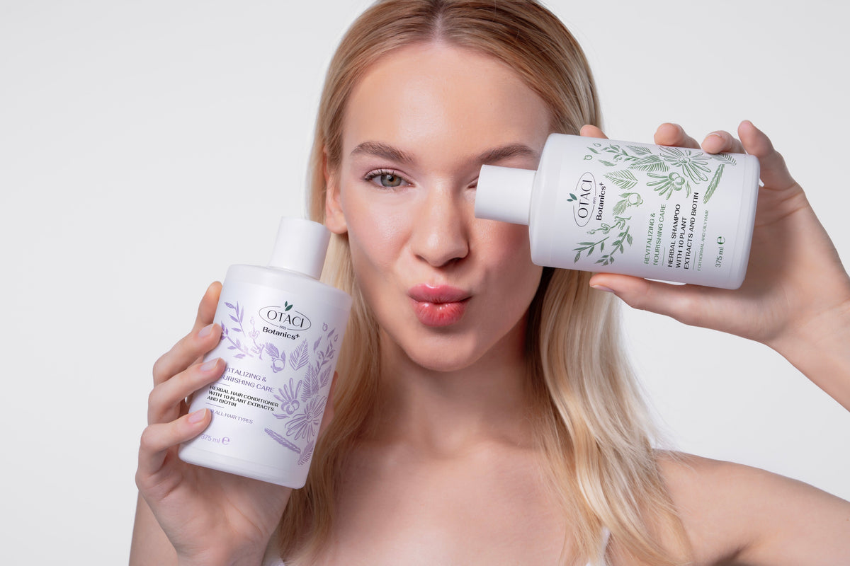 OTACI Botanics+ Revitalizing & Nourishing Shampoo with 10 Plant Extracts & Biotin - 375 mL - Klearus