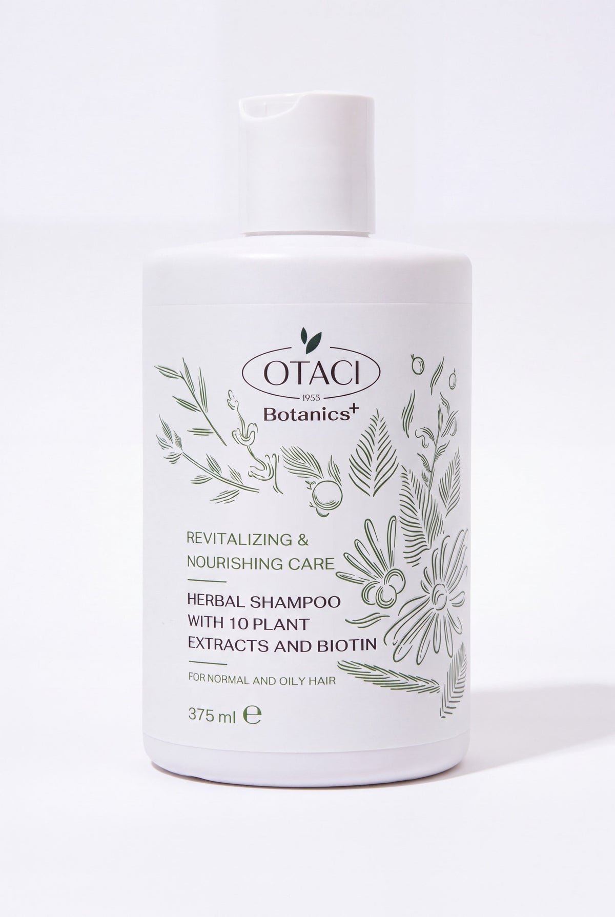 OTACI Botanics+ Revitalizing & Nourishing Shampoo with 10 Plant Extracts & Biotin - 375 mL - Klearus