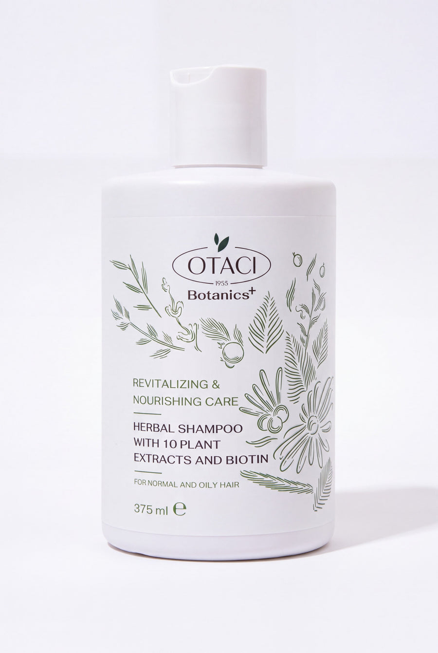 OTACI Botanics+ Revitalizing & Nourishing Shampoo with 10 Plant Extracts & Biotin - 375 mL - Klearus