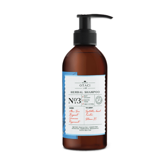Otaci LAB No:3 Herbal Shampoo | Aloe Vera & Keratin – Frizz Control & Shine – 250ml - Klearus
