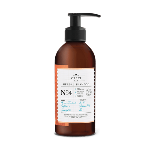 Otaci LAB No:4 Herbal Shampoo | Biotin & Caffeine – Hair Strengthening & Anti - Breakage – 250ml - Klearus