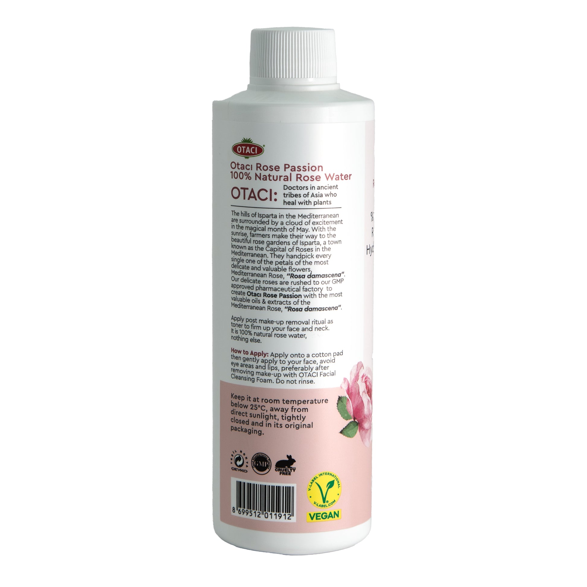 OTACI Rose Passion 100% Natural Rose Water Hydrating Toner - Klearus