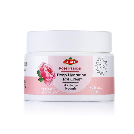 Otaci Rose Passion Deep Hydration Face Cream | Intensive Moisturizing with Olive Oil & Shea Butter | Vegan, No Parabens | 50ml - Klearus